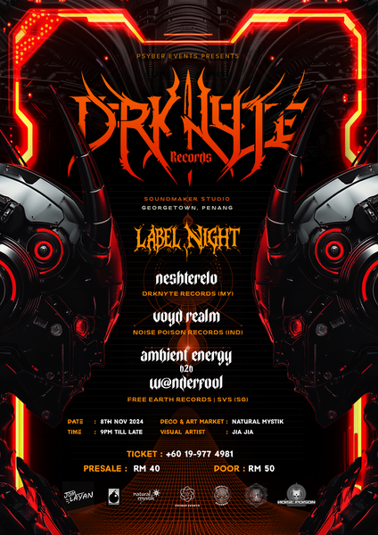 (08/11/2024) DRKNYTE RECORDS LABEL NIGHT - Psyber Events