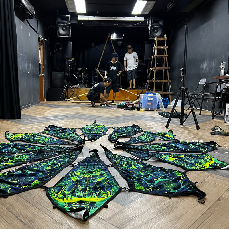Fabric Bamboo Decor - Psyber Events