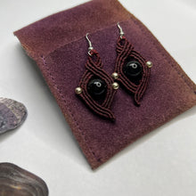 Load image into Gallery viewer, Black Obsidian Earrings
