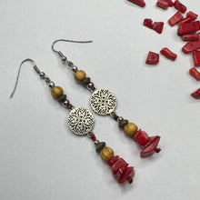 Load image into Gallery viewer, Red Coral Earrings
