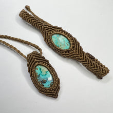 Load image into Gallery viewer, Classic Azurite Chrysocolla Necklace/Bracelet Set
