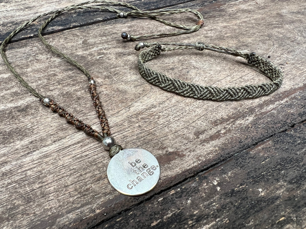 Be The Change Necklace/Bracelet Set