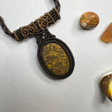 Load image into Gallery viewer, Elephant Skin Jasper Macramé Necklace
