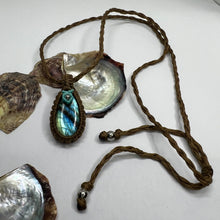 Load image into Gallery viewer, Labradorite Macramé Necklace
